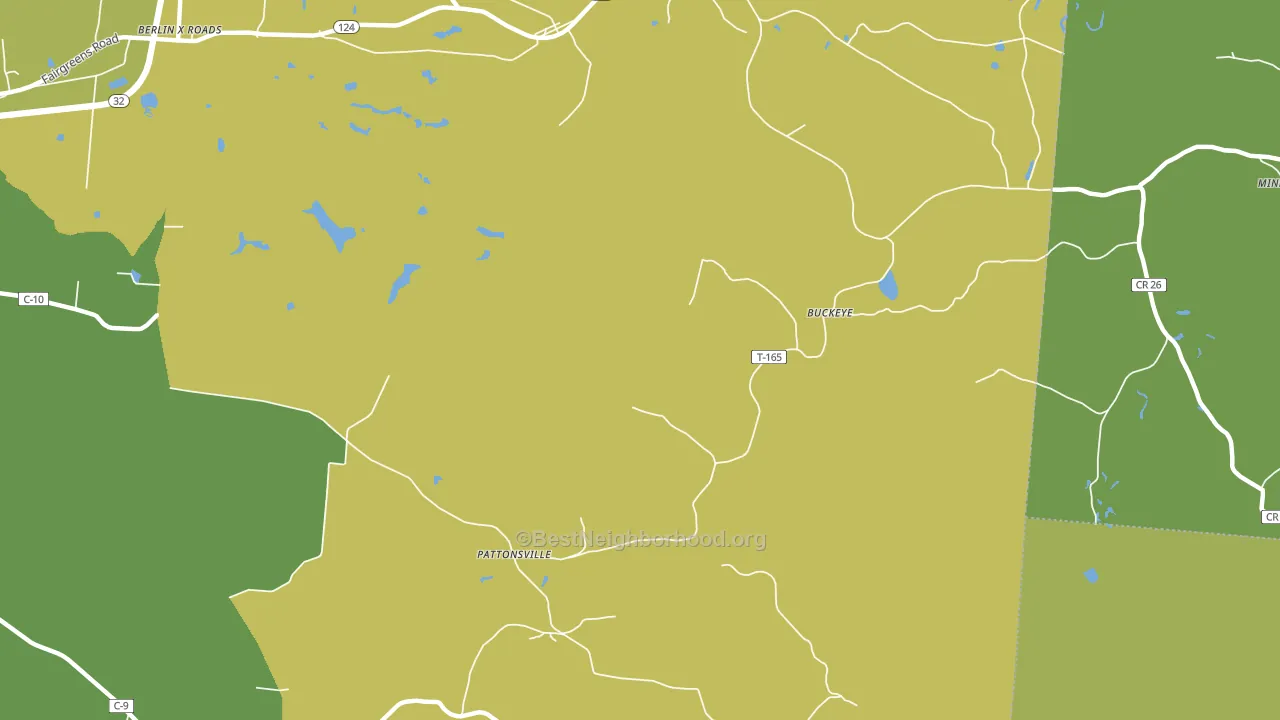 Pattonville, OH block-group voter-turnout map