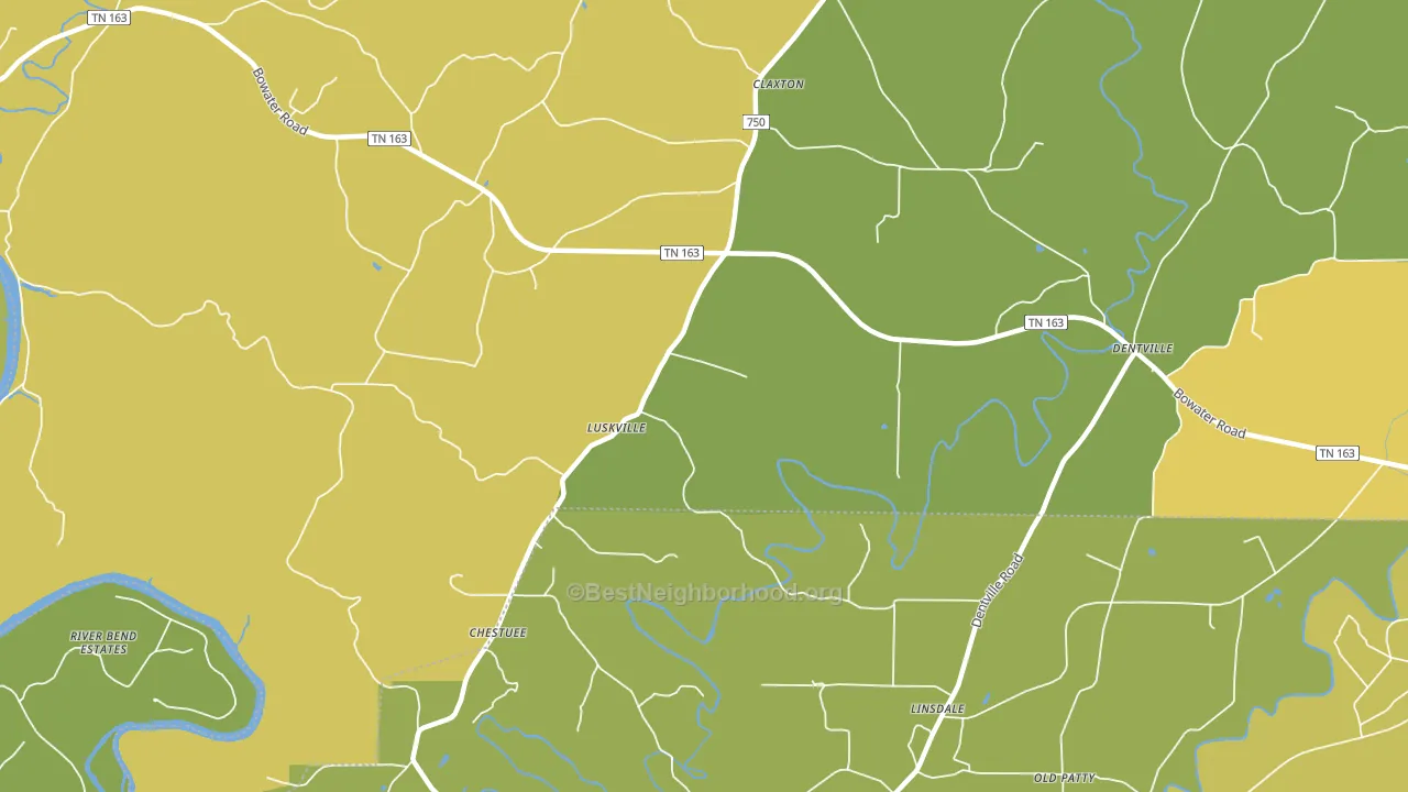 Patty, TN block-group voter-turnout map