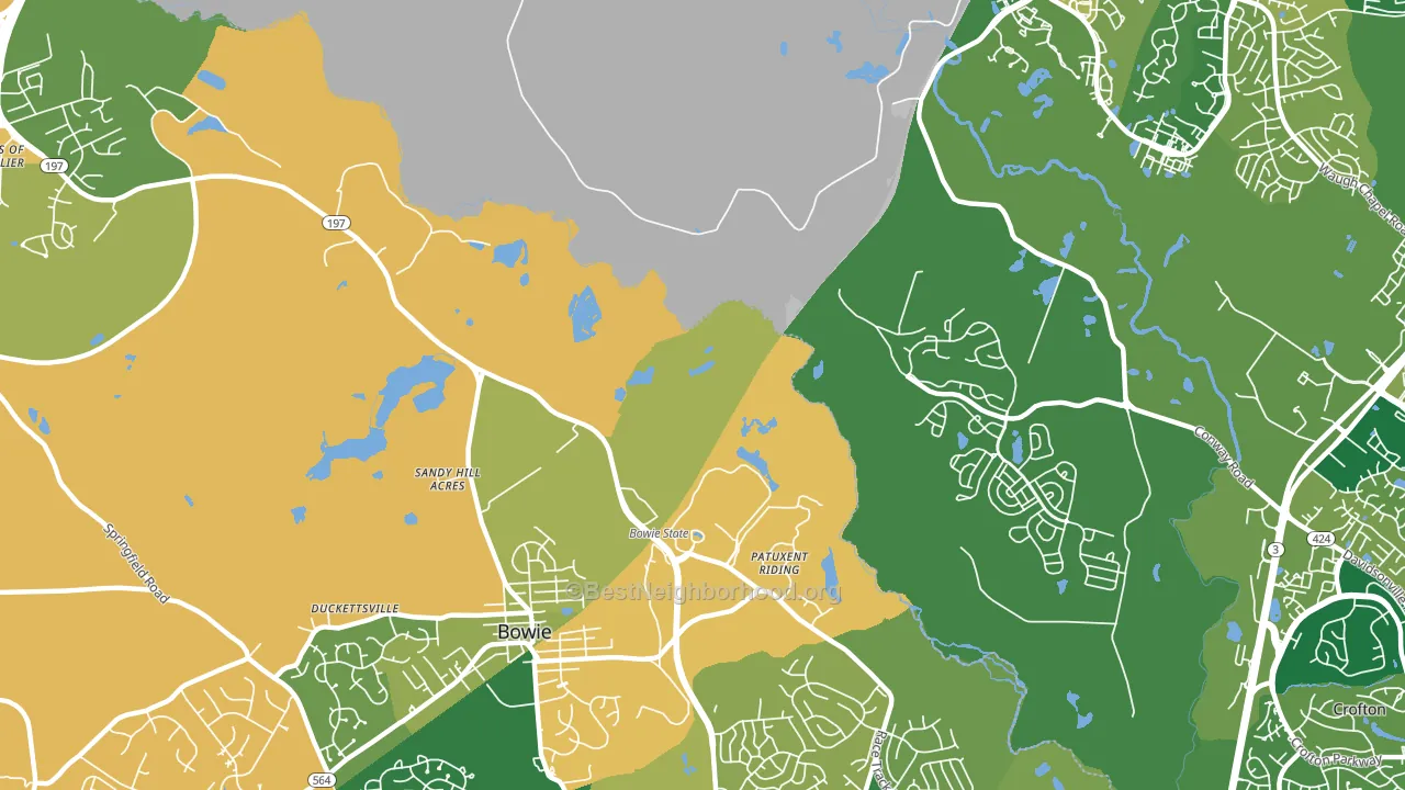 Patuxent, MD block-group voter-turnout map