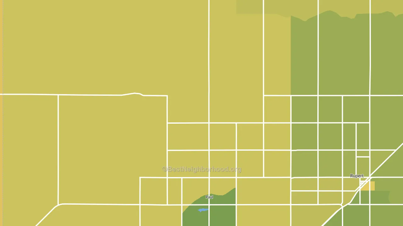 Paul, ID block-group voter-turnout map