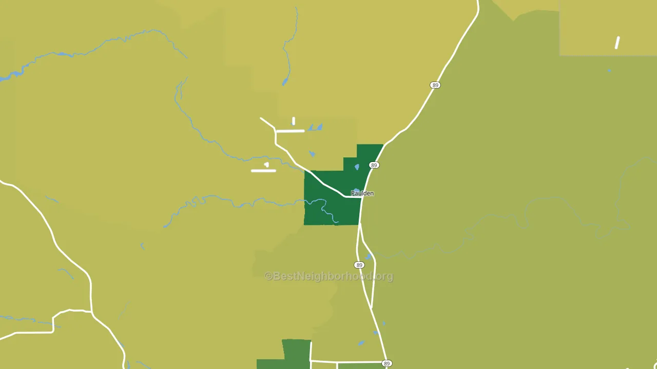 Paulden, AZ block-group voter-turnout map