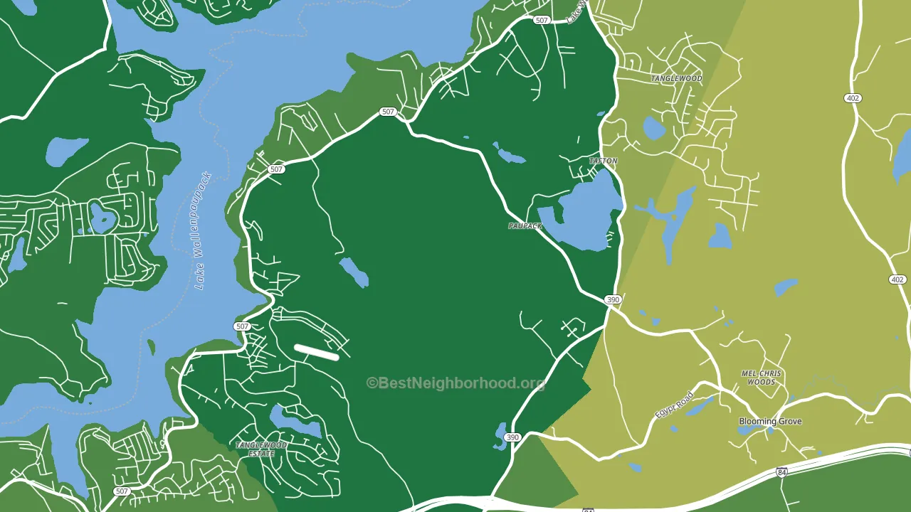 Paupack, PA block-group voter-turnout map