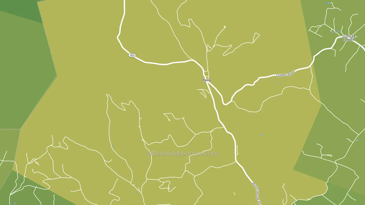 Pavia, PA block-group voter-turnout map