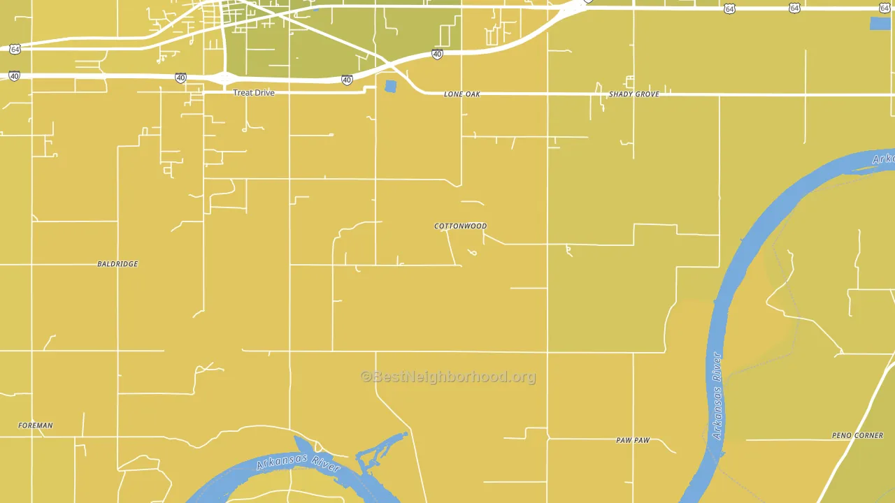 Paw Paw, OK block-group voter-turnout map