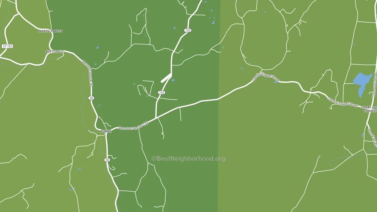 Pawlet, VT block-group voter-turnout map