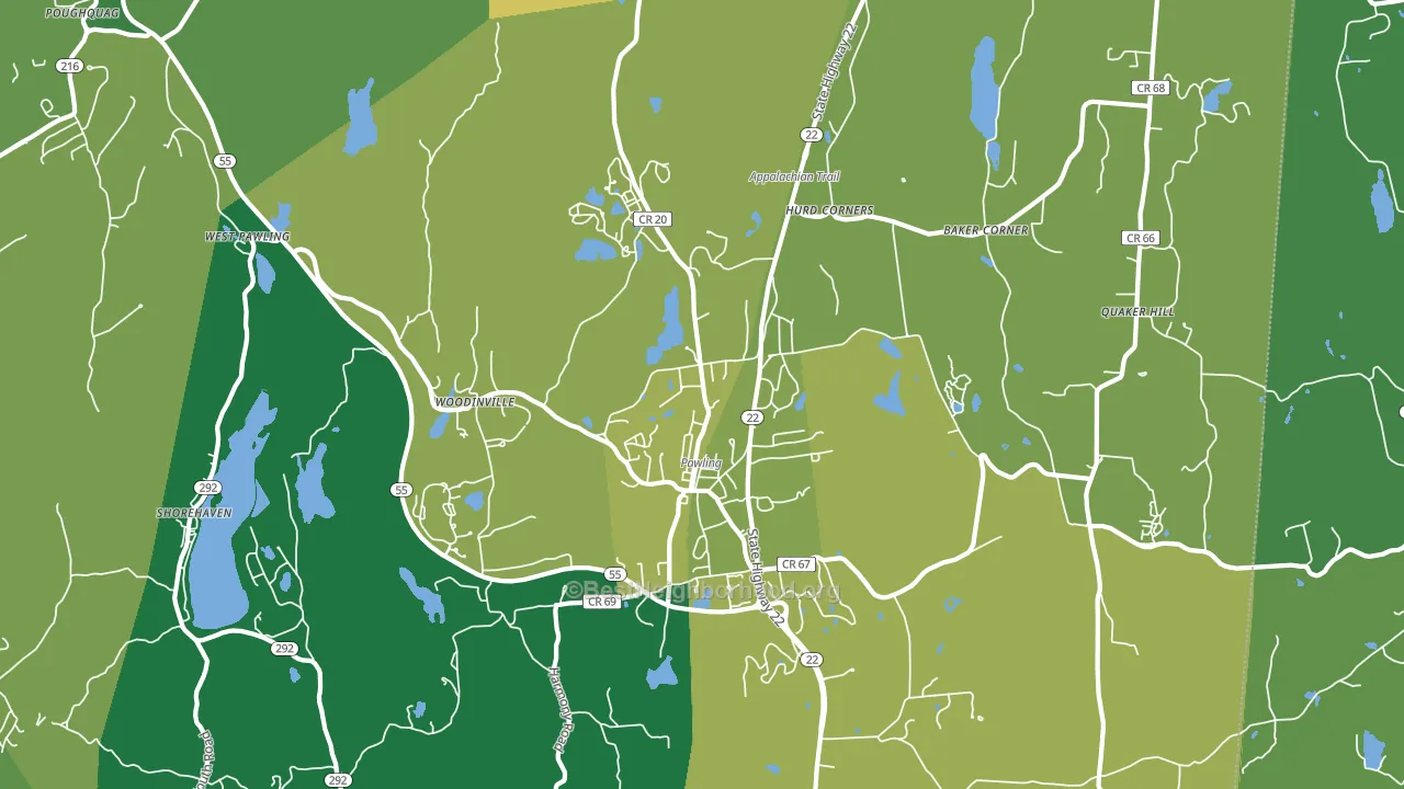 Pawling, NY block-group voter-turnout map