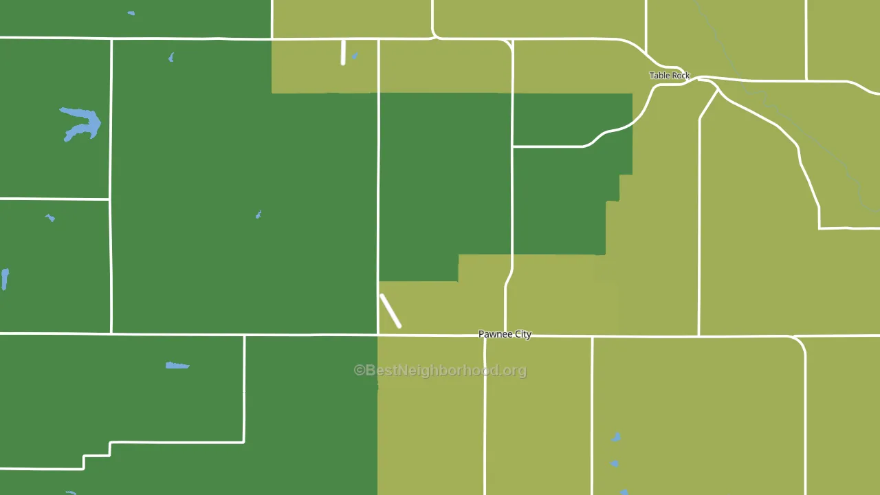 Pawnee County, NE block-group voter-turnout map