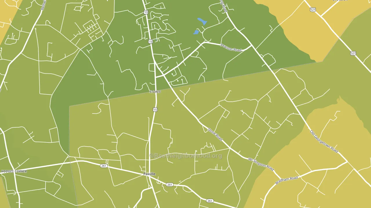 Paxville, SC block-group voter-turnout map