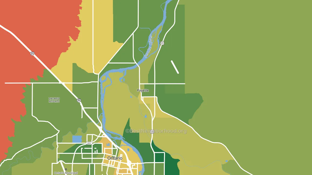 Payette, ID block-group voter-turnout map