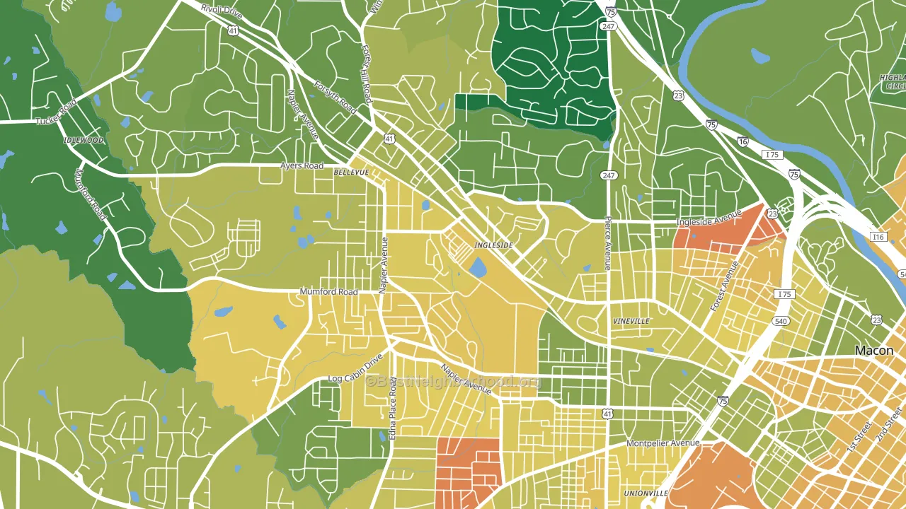 Payne, GA block-group voter-turnout map