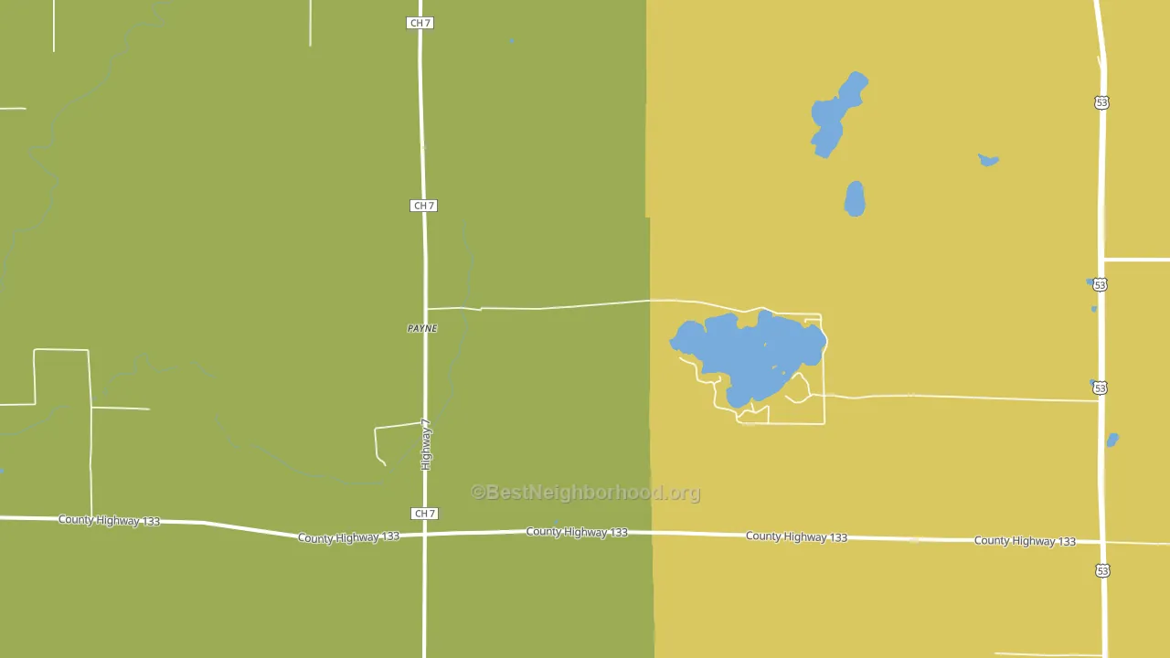 Payne, MN block-group voter-turnout map