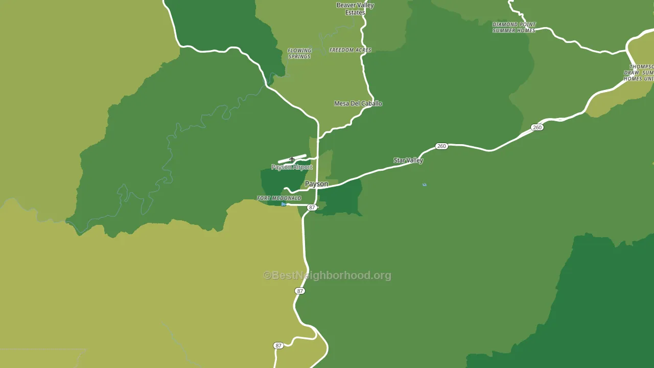 Payson, AZ block-group voter-turnout map