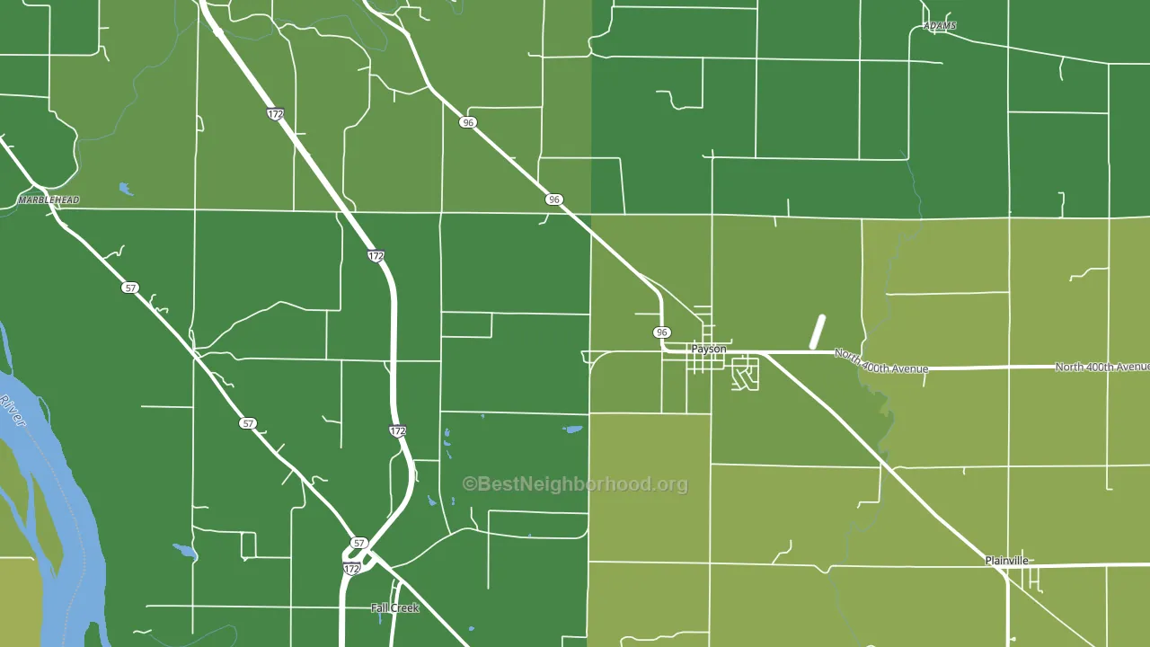 Payson, IL block-group voter-turnout map
