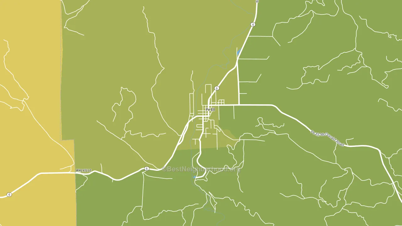 Pe Ell, WA block-group voter-turnout map