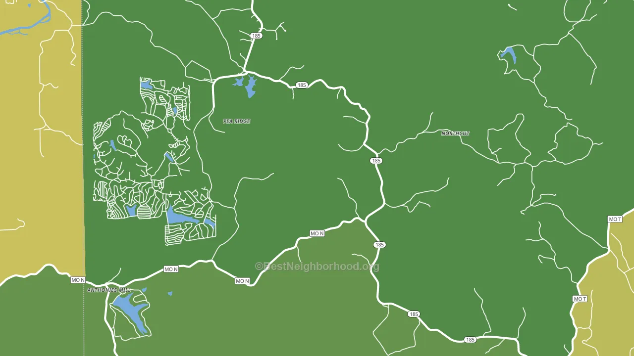Pea Ridge, MO block-group voter-turnout map