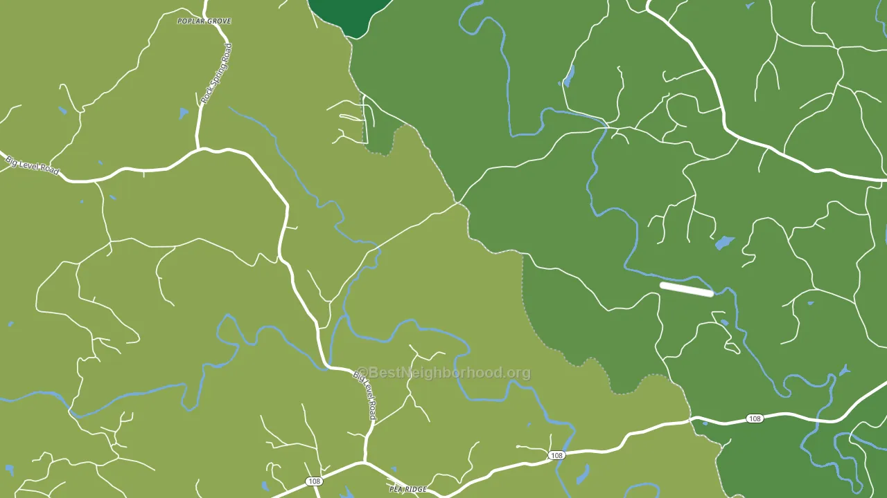 Pea Ridge, NC block-group voter-turnout map