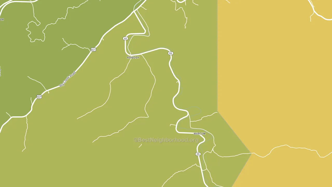 Peabody, KY block-group voter-turnout map