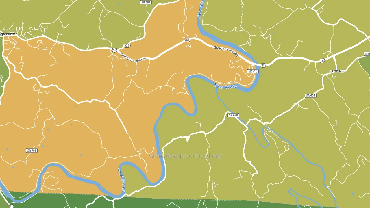 Peach Bottom, VA block-group voter-turnout map