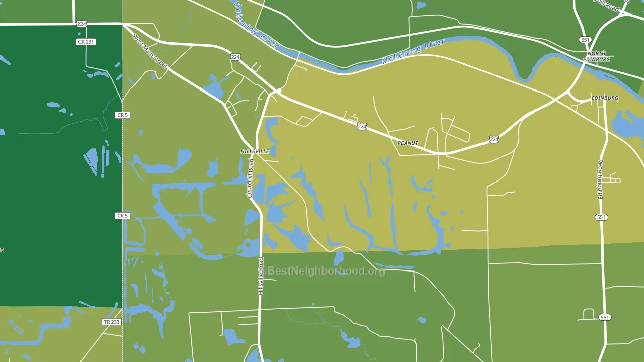 Peanut, PA block-group voter-turnout map