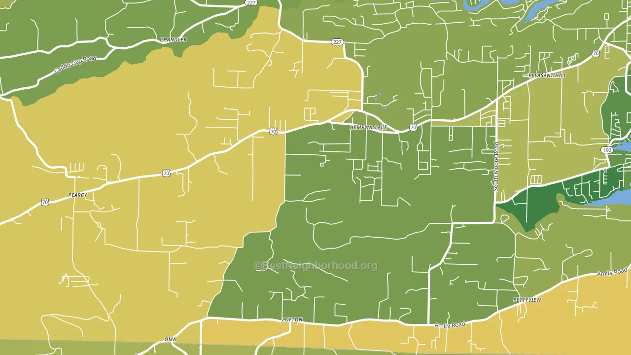 Pearcy, AR block-group voter-turnout map