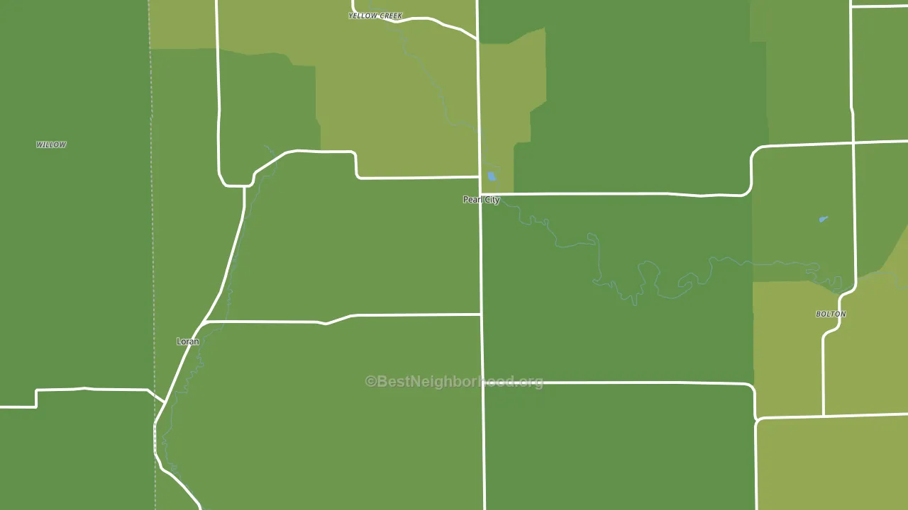 Pearl City, IL block-group voter-turnout map