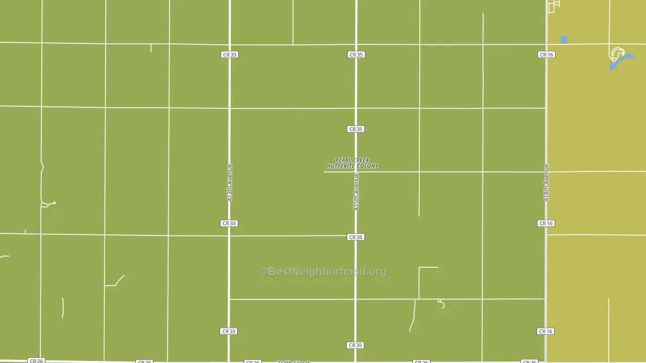 Pearl Creek Colony, SD block-group voter-turnout map