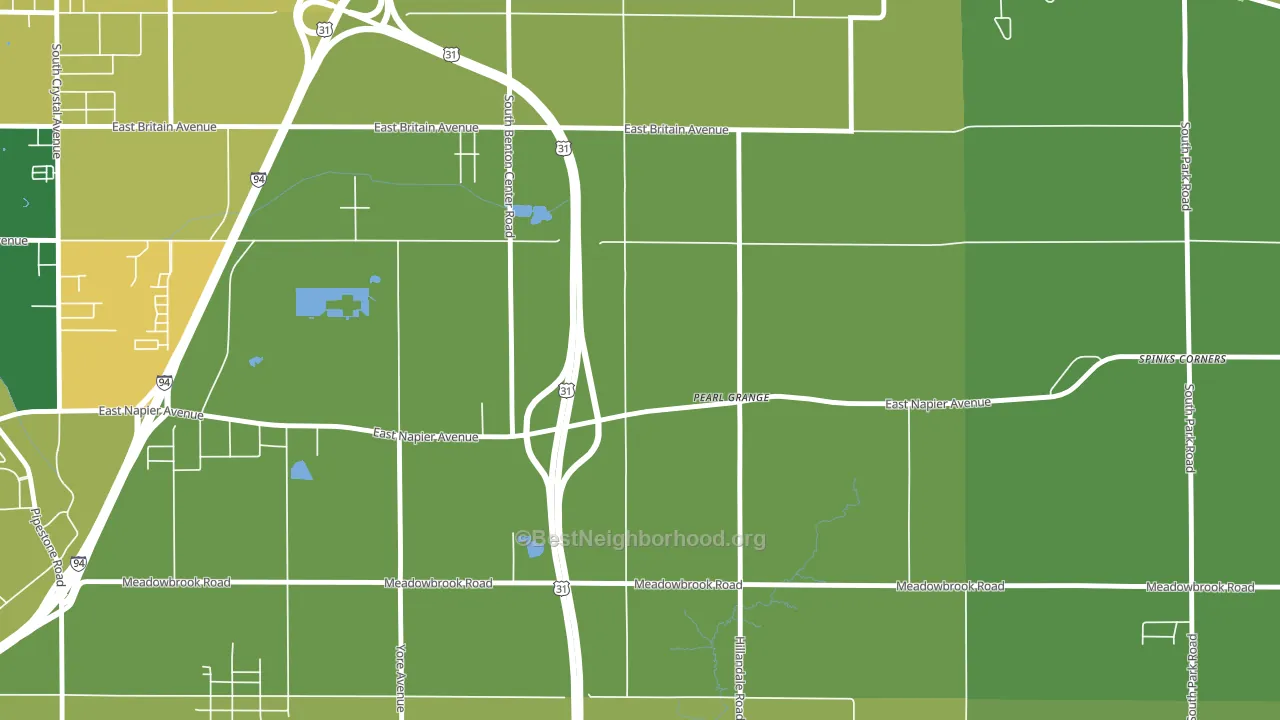 Pearl Grange, MI block-group voter-turnout map