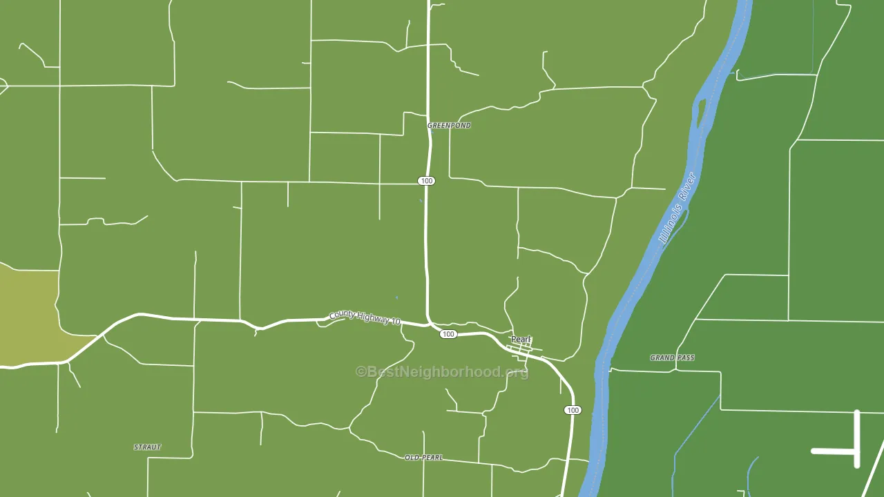 Pearl, IL block-group voter-turnout map