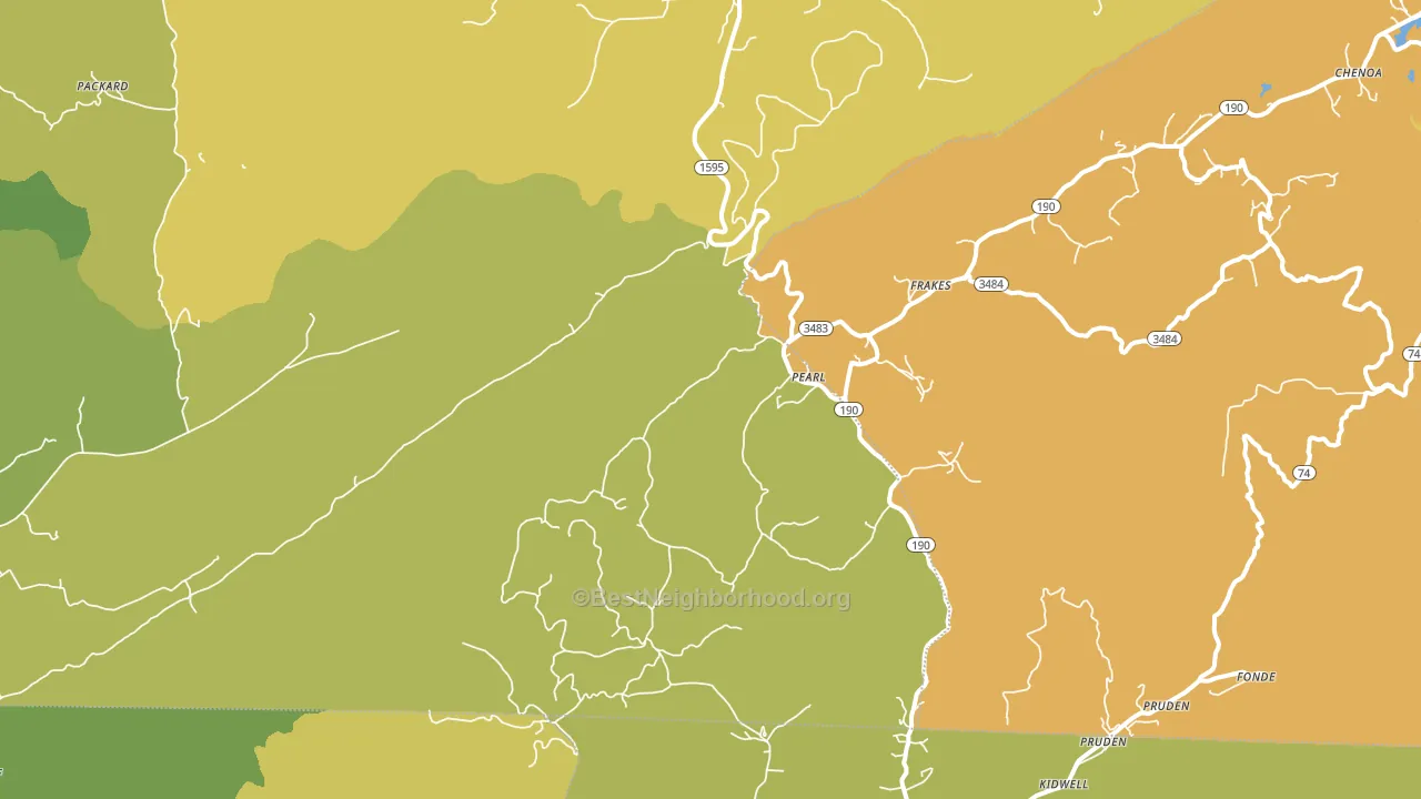 Pearl, KY block-group voter-turnout map