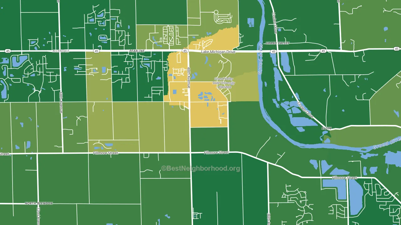 Pearline, MI block-group voter-turnout map