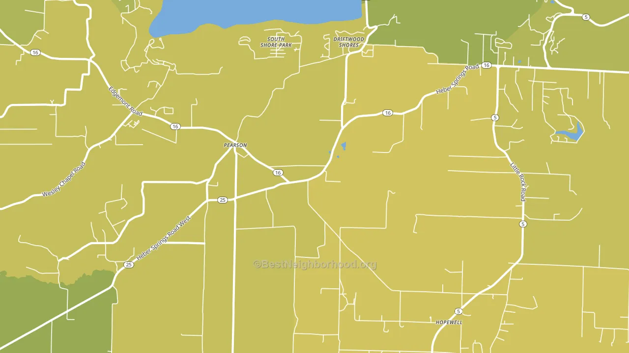 Pearson, AR block-group voter-turnout map