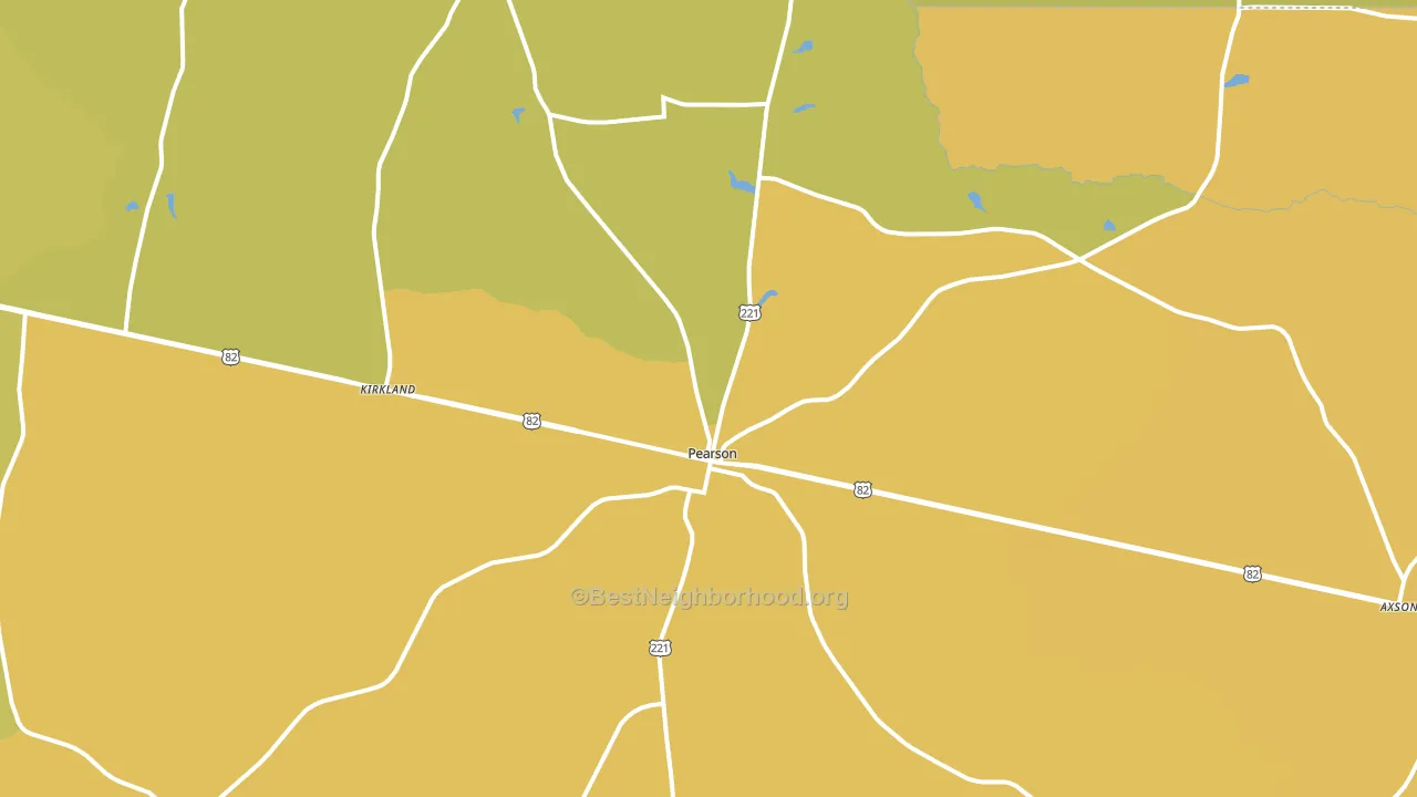 Pearson, GA block-group voter-turnout map