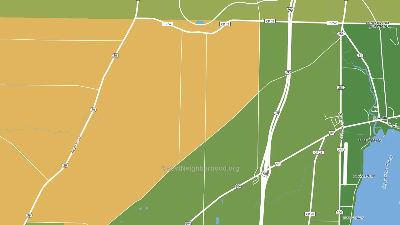 Pebble Beach, NY block-group voter-turnout map