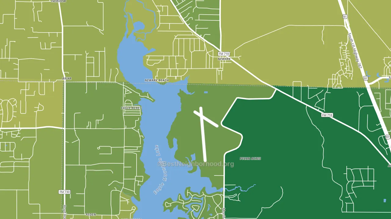 Pecan Acres, TX block-group voter-turnout map
