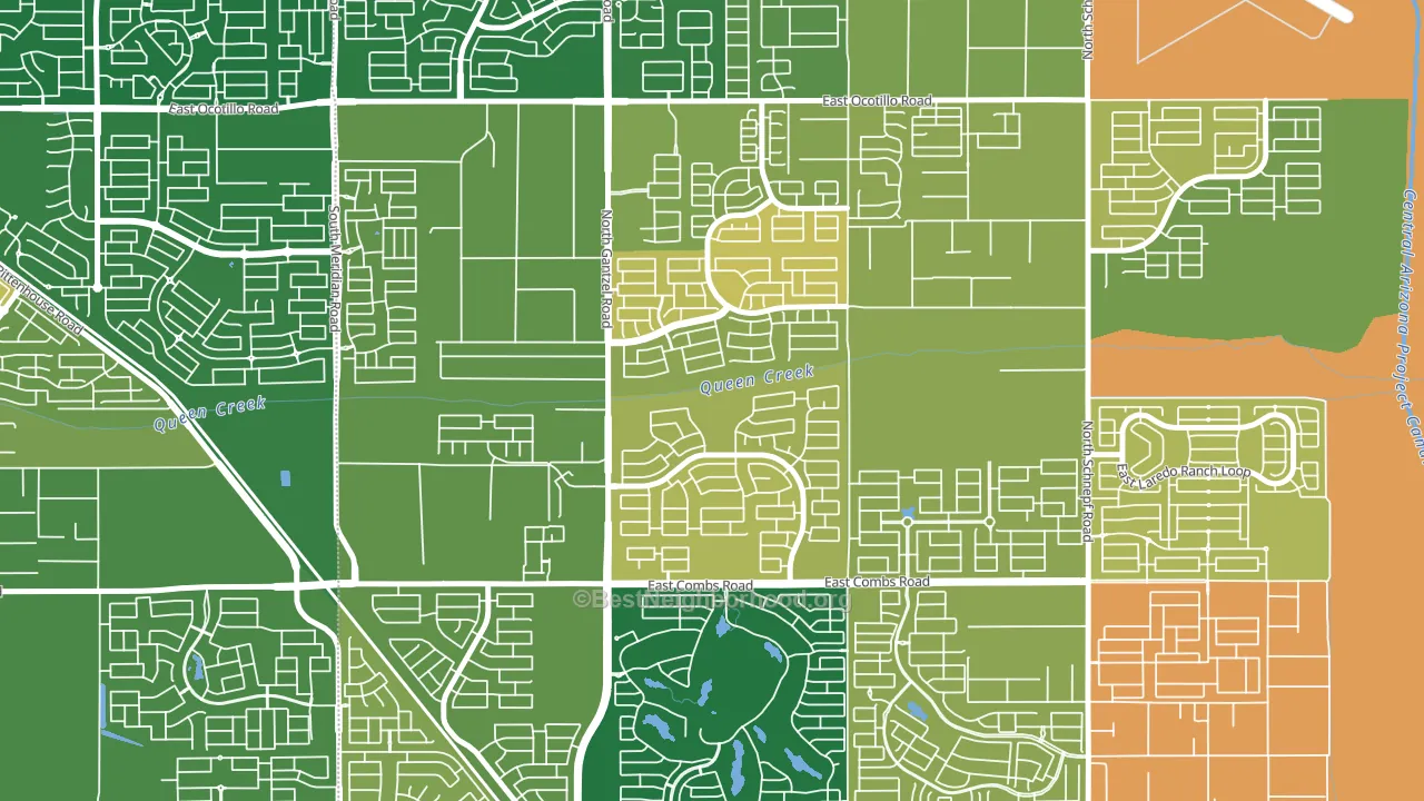 Pecan Creek, San Tan Valley, AZ block-group voter-turnout map