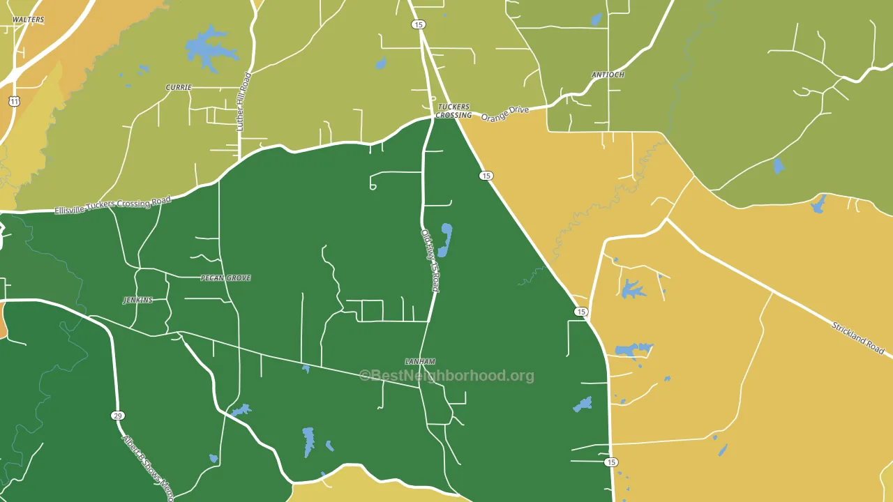 Pecan Grove, MS block-group voter-turnout map