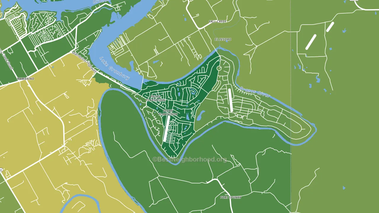 Pecan Plantation, TX block-group voter-turnout map