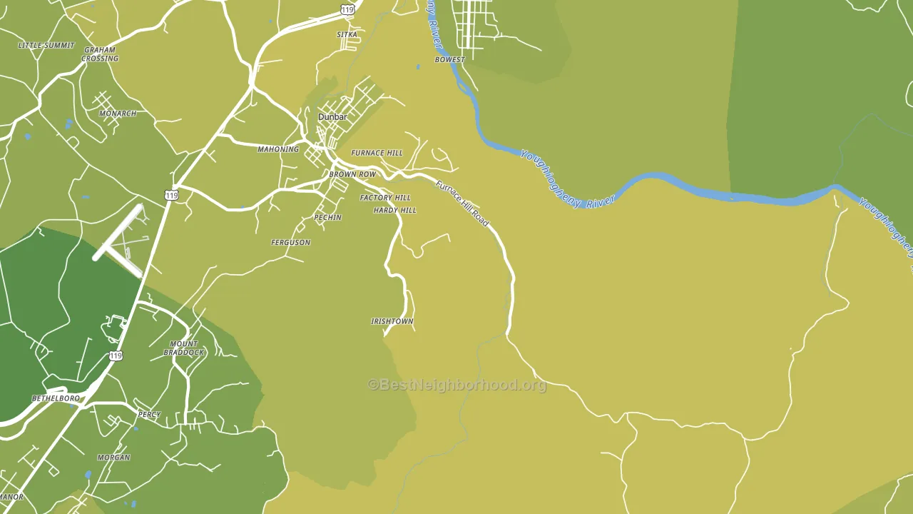 Pechin, PA block-group voter-turnout map