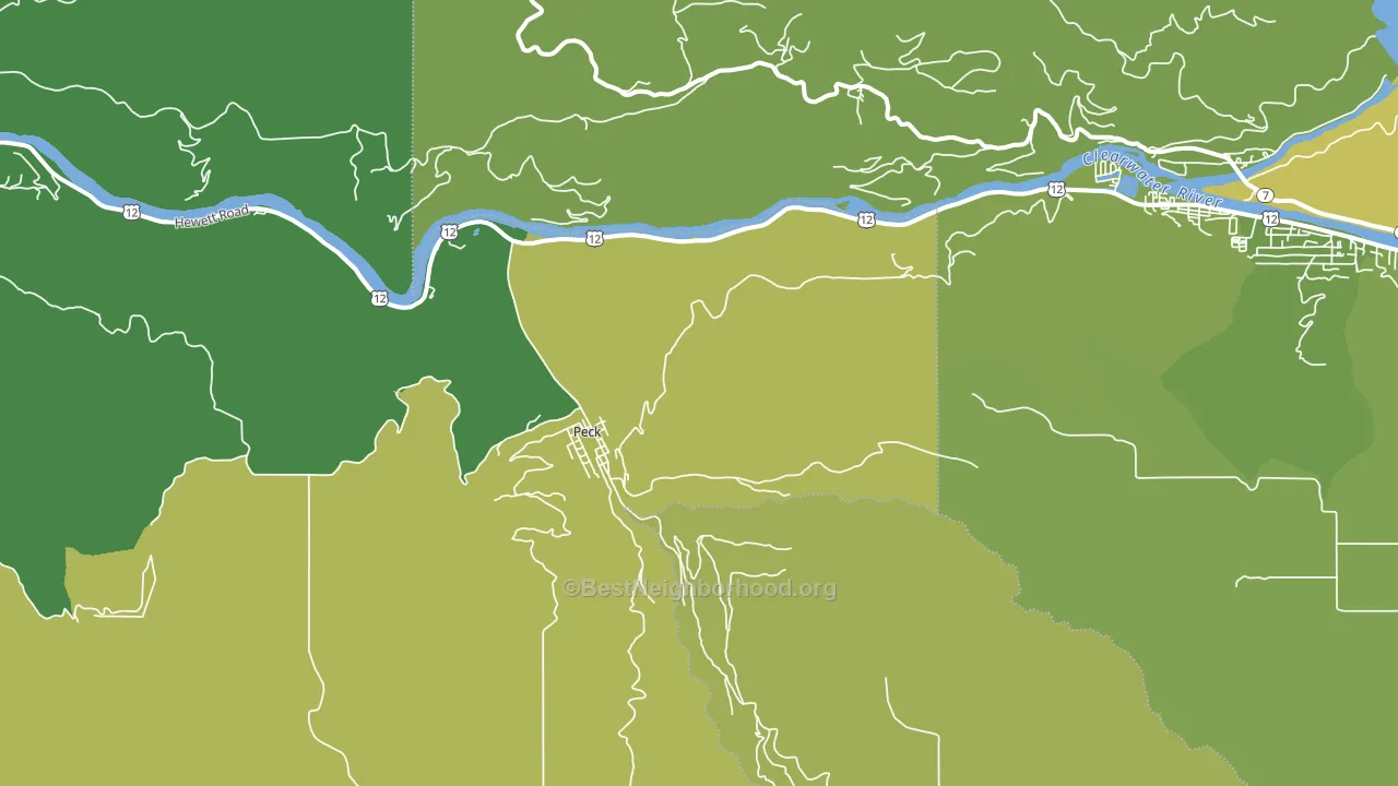 Peck, ID block-group voter-turnout map