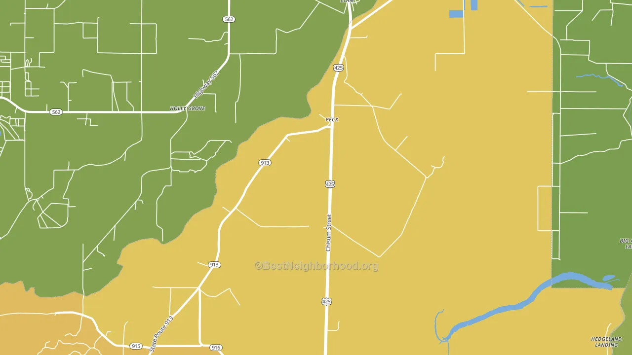 Peck, LA block-group voter-turnout map