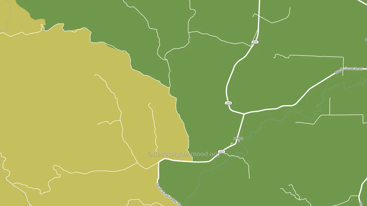Pedee, OR block-group voter-turnout map