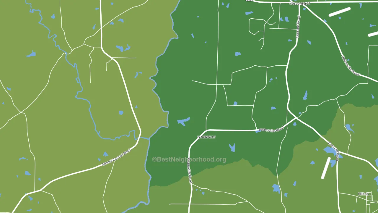 Pedenville, GA block-group voter-turnout map