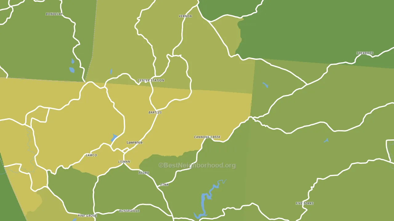 Pedro, OH block-group voter-turnout map