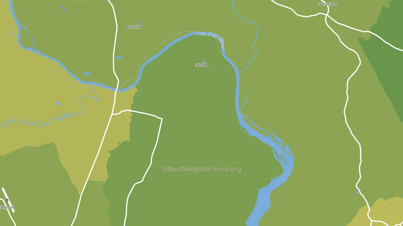 Pee Dee, NC block-group voter-turnout map