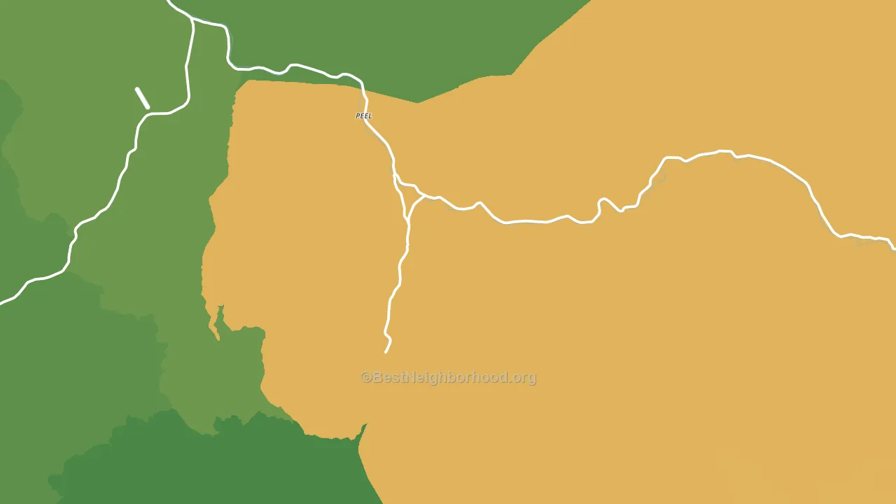 Peel, OR block-group voter-turnout map