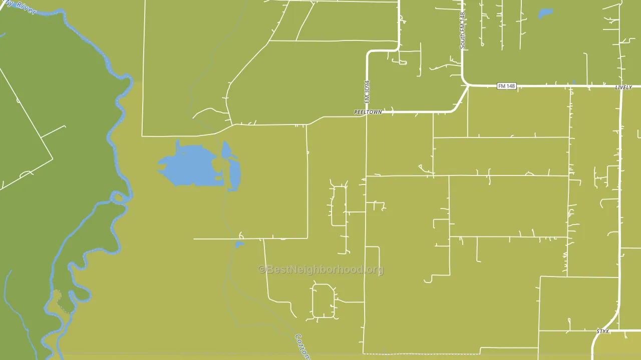 Peeltown, TX block-group voter-turnout map