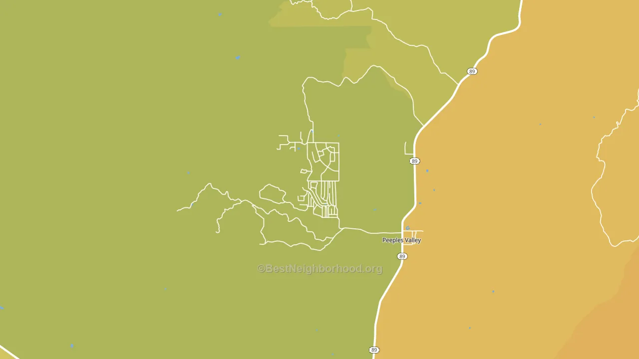 Peeples Valley, AZ block-group voter-turnout map