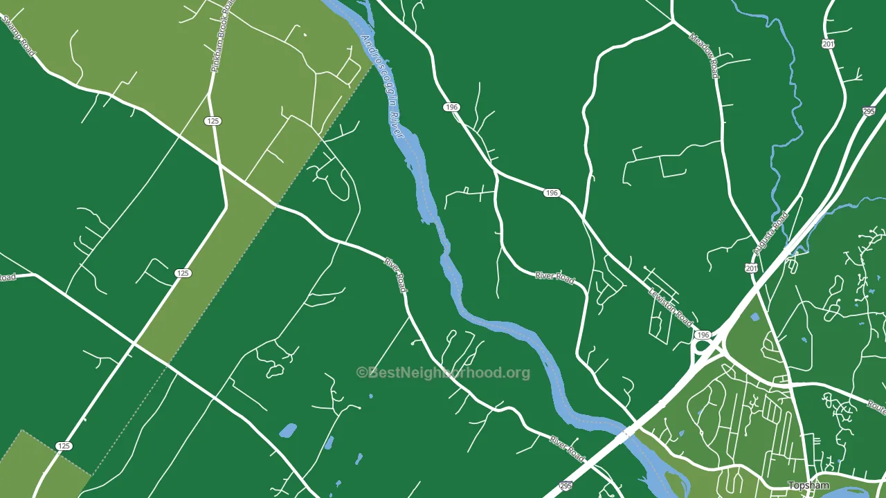 Pejepscot, ME block-group voter-turnout map