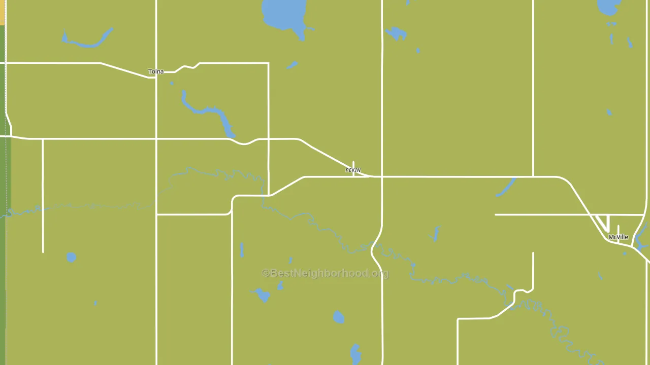 Pekin, ND block-group voter-turnout map