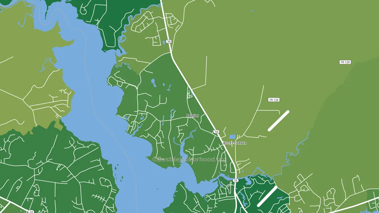 Peletier, NC block-group voter-turnout map